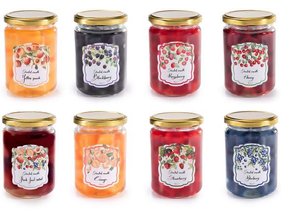 Candela profumata gel effetto vasetto di marmellata frutta