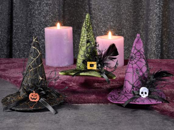Cappello da strega con decorazione Halloween da appendere