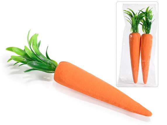 Confezione 2 carote decorative