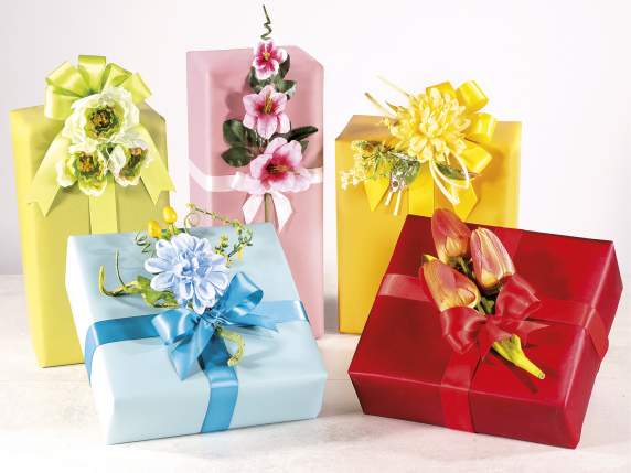 Confezione 50 fogli carta regalo kraft colorata