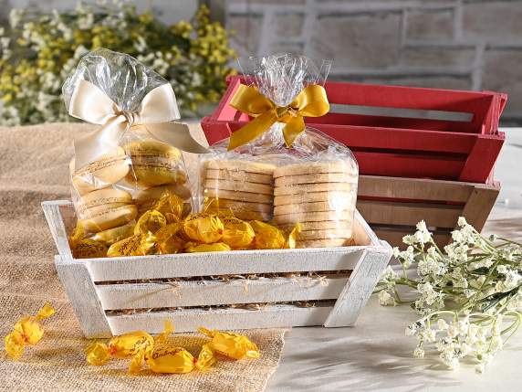 Cestino a cassetta in legno colorato