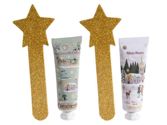Confezione natalizia con crema mani 30 ml e lima a stella