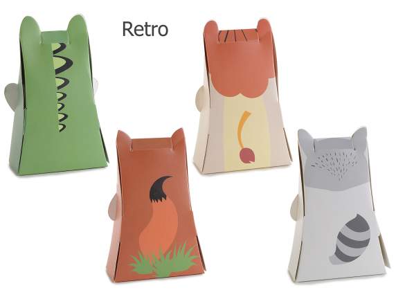 Scatola in carta Kids Animal con finestra trasparente