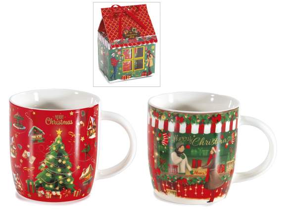 Tazza natalizia in porcellana 350 ml
