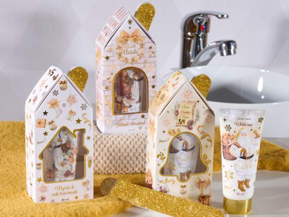 Confezione regalo natalizia con crema mani 40 ml e lima