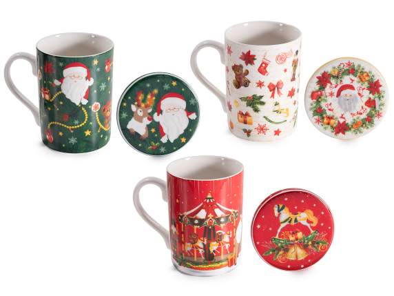 Conf. regalo tazza tisaniera 350 ml con filtro e coperchio