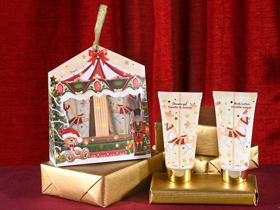 Confezione regalo natalizia con 2 prodotti corpo