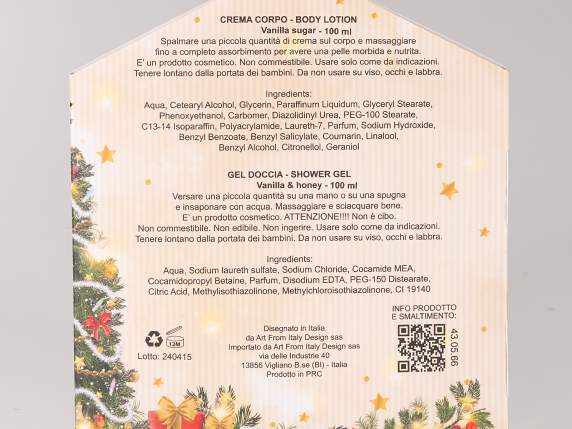 Confezione regalo natalizia con 2 prodotti corpo