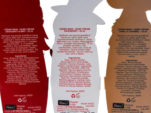 Crema mani 25 ml in confezione a personaggio natalizio