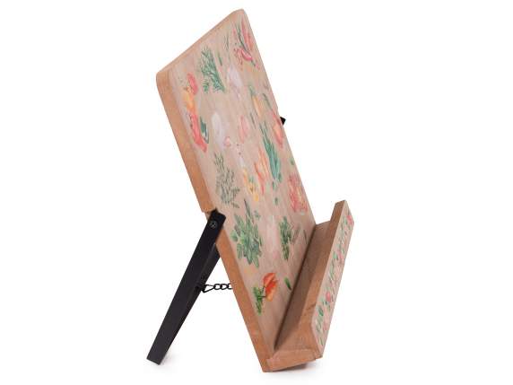 Leggìo in legno con supporto in metallo