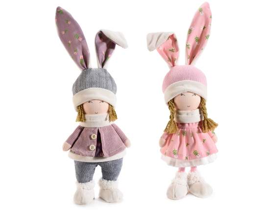 Bimbo - bimba con orecchie da coniglietto da appoggiare