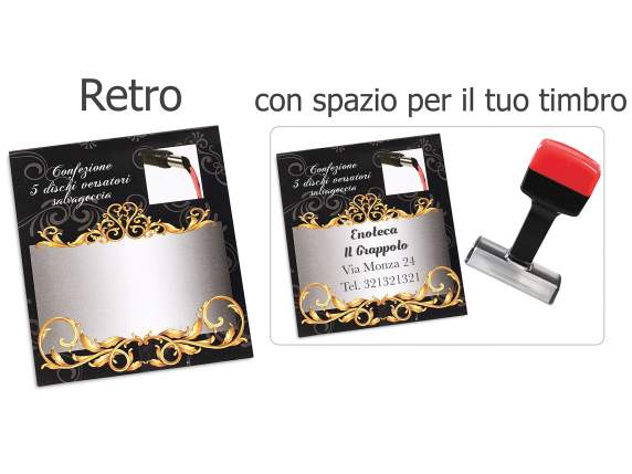 Confezione regalo 5 dischi versatori per vino pieghevoli
