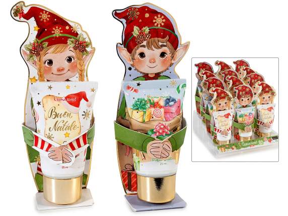 Crema mani 25ml in confezione a personaggio natalizio