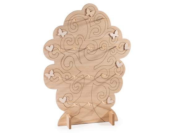 Espositore in legno da banco Albero della Vita con 16 ganci