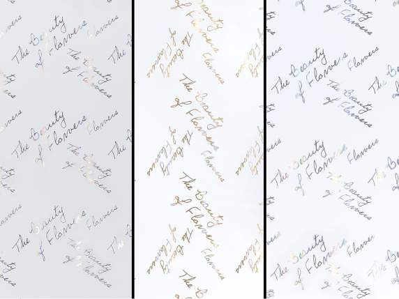 Confezione 60 fogli alimentari BOPP 50 micron con scritte