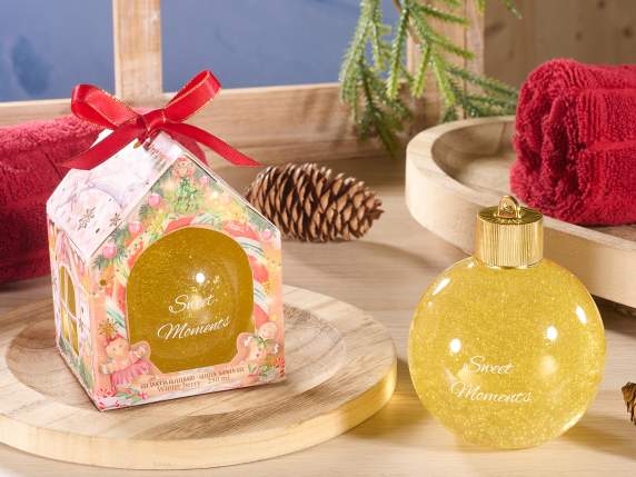 Confezione regalo natalizia con gel doccia glitterato 250 ml