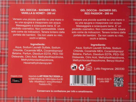 Conf.regalo 2 gel doccia 260ml e apribottiglia - portachiavi