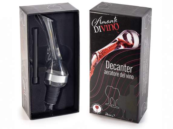 Tappo decanter areatore per bottiglia vino in scatola regalo