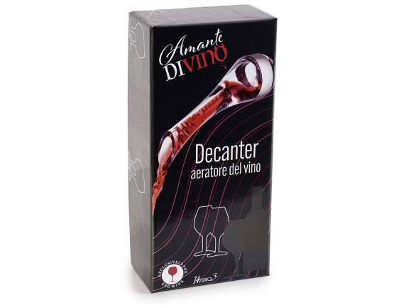 Tappo decanter areatore per bottiglia vino in scatola regalo