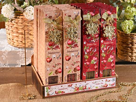 Confezione 30 stick incenso e portaincenso Melograno