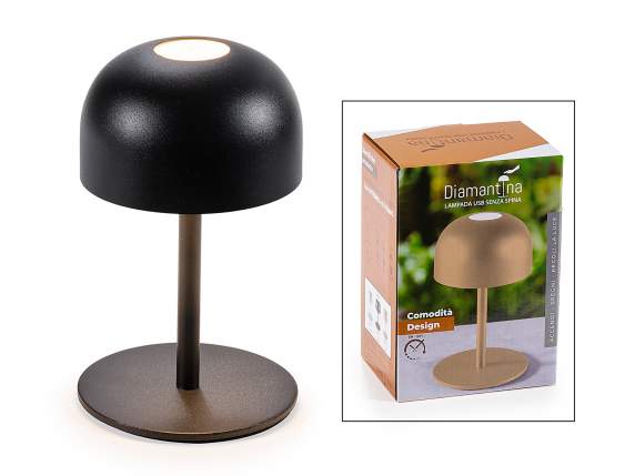 Mini lampada LED in metallo, lunga durata con cavo USB