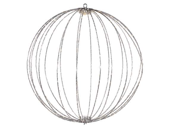 Palla luminosa da appendere con anima metallo, 360 luci LED