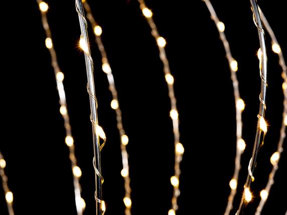 Palla luminosa da appendere con anima metallo, 360 luci LED