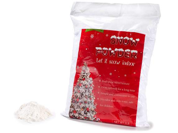 Confezione 900 g di neve artificiale in cellulosa