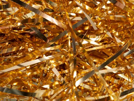 Conf. 1 kg di filamenti decorativi in PET oro metallizzato