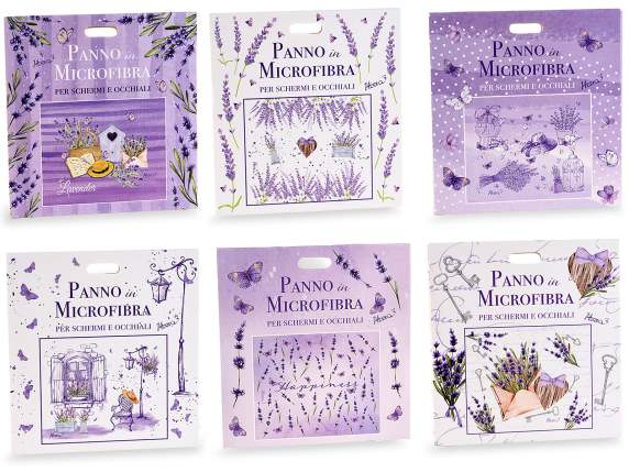 Panno microfibra pulisci schermo - occhiali lavanda