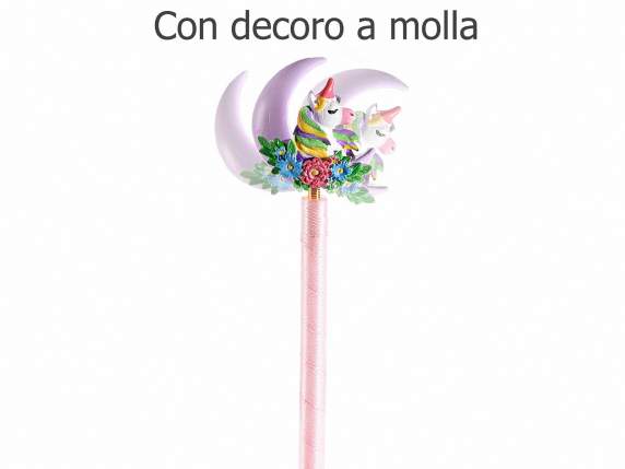Penna a sfera con personaggio unicorno e arcobaleno