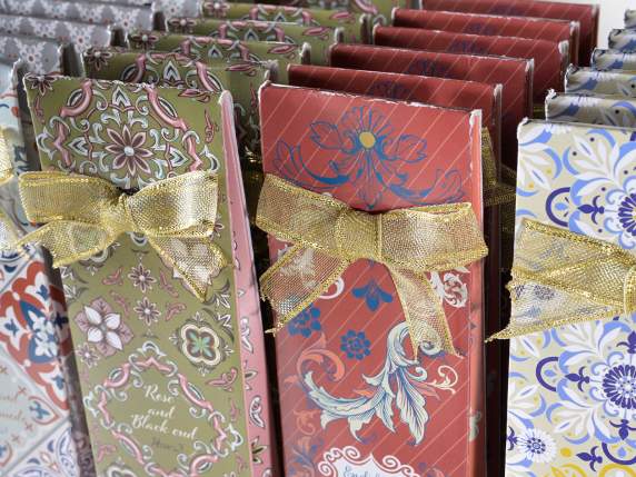 Conf. 30 stick incenso con portaincenso in legno maiolica