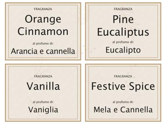 Profumatore ambiente 100 ml con stick natalizi in legno