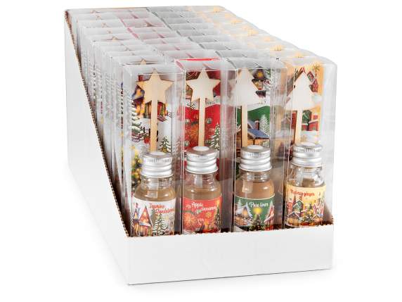 Mini profumatore ambiente 10 ml con stick legno natalizio