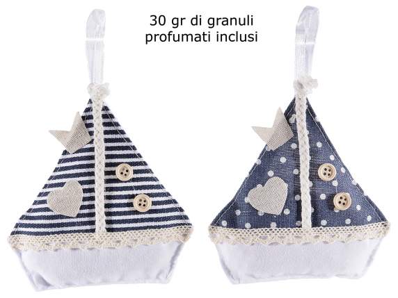Sacchetto profumatore veliero con 30g granuli profumati
