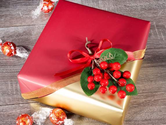 Rametto di bacche rosse artificiali