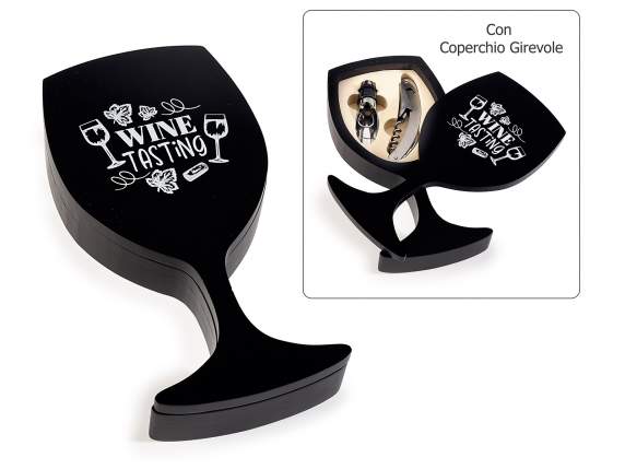 Confezione regalo a calice con 2 accessori per il vino