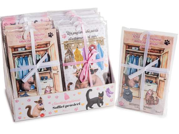 Confezione 3 sacchetti profuma armadi 20 g con gancio