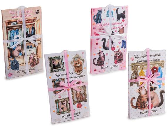 Confezione 3 sacchetti profuma armadi 20 g con gancio