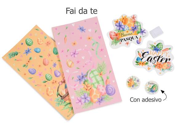 Sacchetto carta c-sticker di chiusura e decoro3D applicabile