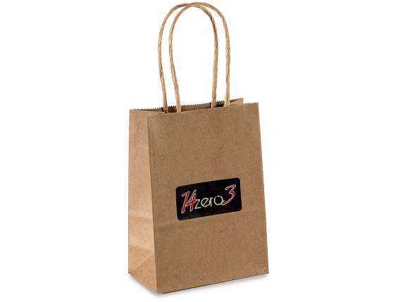 Sacchetto - busta XS in carta kraft riciclata con manico
