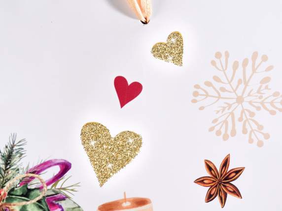 Sacchetto - busta grande in carta natalizia con glitter