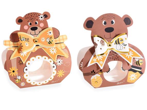 Scatola bauletto in carta Birba Bear con finestra
