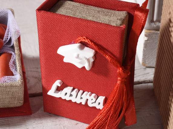Set 12 scatoline a libro con decoro  Laurea