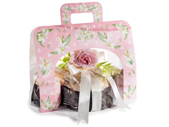 Portacolomba in carta con manico e chiusura a incastro