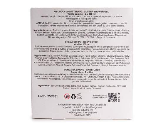Confezione regalo natalizia con 6 prodotti corpo