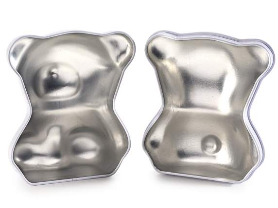 Scatola a forma di orsetto apribile in metallo alimentare