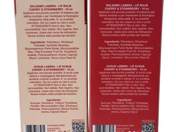 Confezione regalo con scrub 10g e balsamo labbra 10g