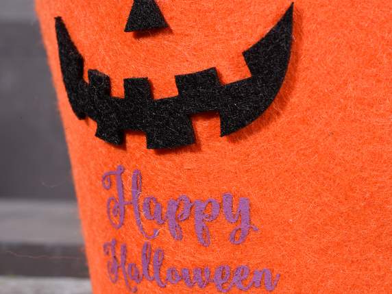 Set 2 borsette-secchiello panno decori Befana - Halloween