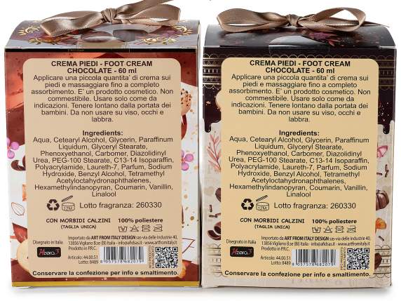 Confezione regalo con crema piedi 60ml e morbidi calzini
